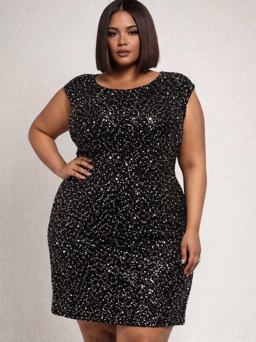 ✨Stunning Black Sequin Sheath Dress for sale!